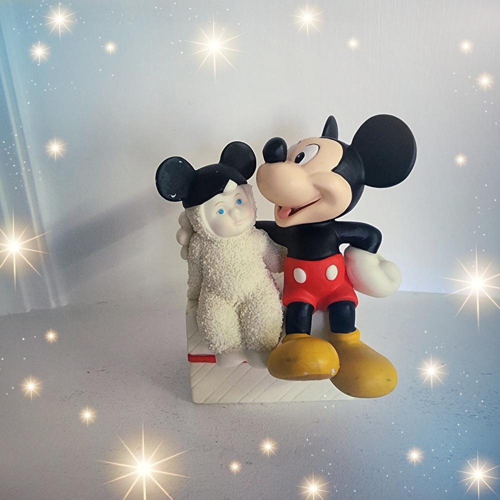 Disney Dept. 56 Snowbabies My Pal Mickey Lift Top Box Figurine 75TH ANNIVERSARY